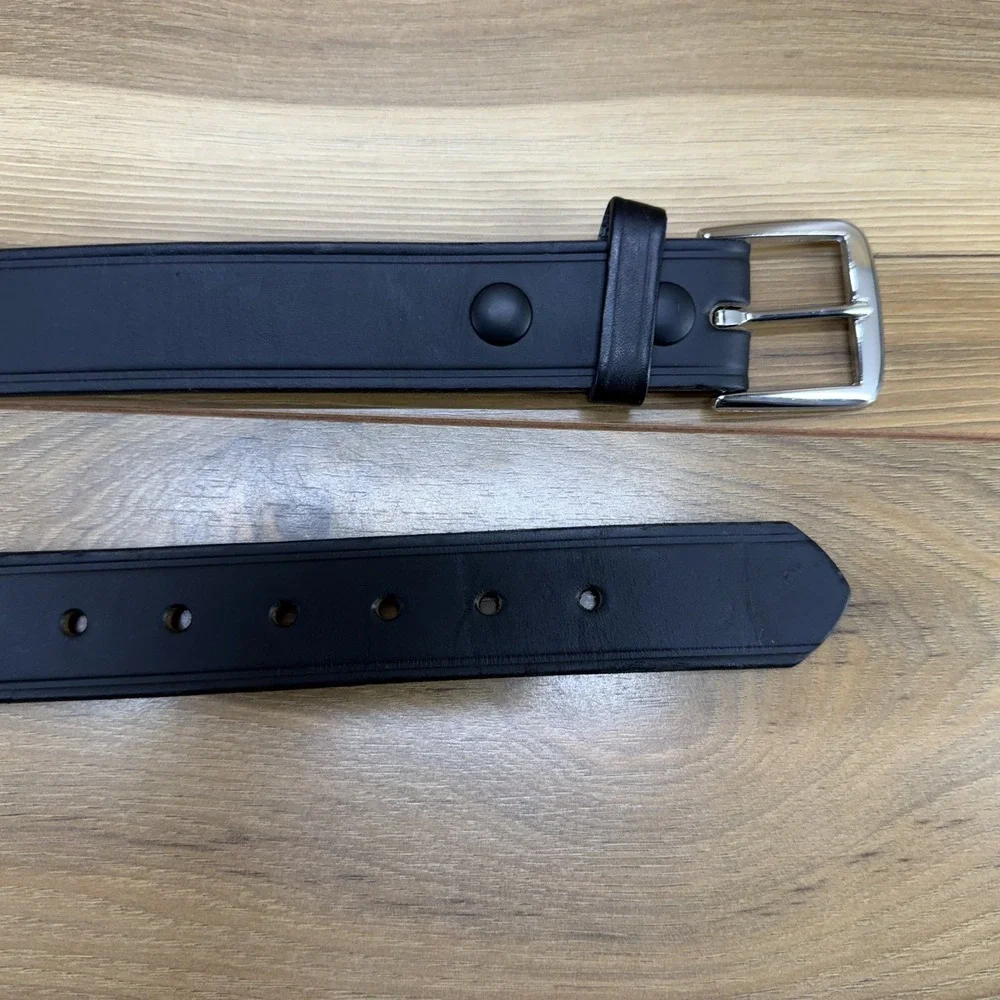 Boston USA Made Mens Belt 34 Black Leather Rugged Work Casual 6582 Everyday